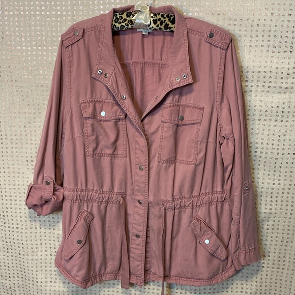 LOFT Dusty Pink 100% Lyocell Utility Jacket - Picture 7 of 8
